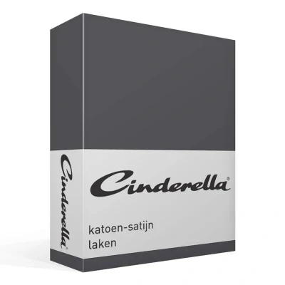 Image de drap couleur anthracite 240x270 cm Gris Satin coton Cinderella