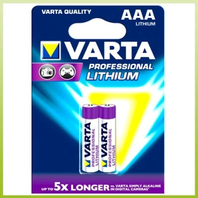 Afbeelding van Varta Batterijen Aaa Micro Lithium Professioneel 2 Stuks