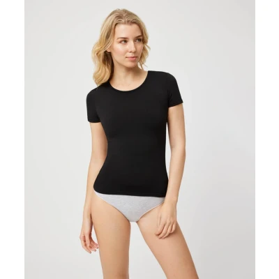 Afbeelding van YSABEL MORA Thermo binnenshirt met korte mouwen, zwart.
