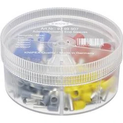 Afbeelding van Knipex 97 99 907 Assortiment adereindhulzen 4 mm², 6 10 16 mm² Deels geïsoleerd Grijs, Geel, Rood, Blauw 100 stuk(s)