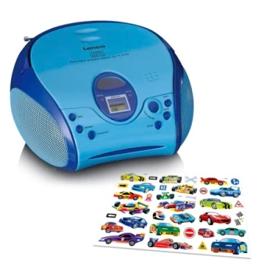 Afbeelding van Lenco SCD 24BU kids Draagbare stereo FM radio met CD speler Blauw Blue