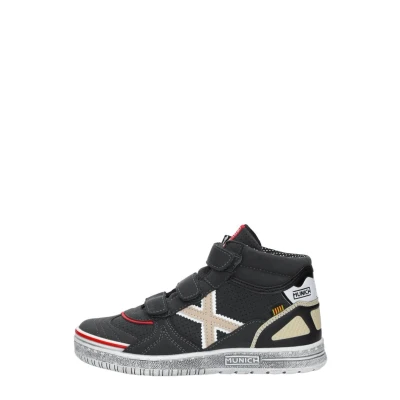 Afbeelding van Munich Klittenband hoog Sneakers voor kinderen, Maat: 34, Donkergrijs Kunststof