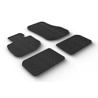 Afbeelding van Gledring 0548 Vloermatset Rubber voor en achter 4 zwart