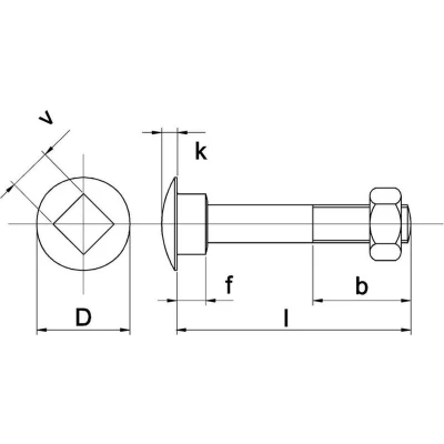Afbeelding van Bout Din 603/555 Ev M 12 X 280 25