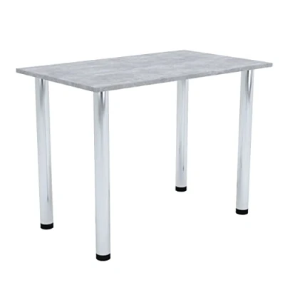 Afbeelding van AKKE Eettafel, keukenmeubel, met industriële tafelpoten, verchroomd, 100 x 60 cm