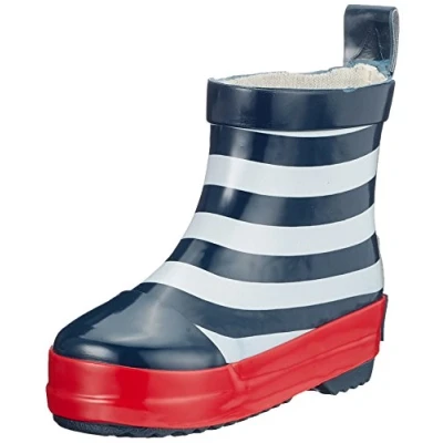 Afbeelding van Playshoes Regenlaarzen, maritiem design, laarzen van natuurlijk rubber, uniseks, kinderen, Marineblauw wit 171