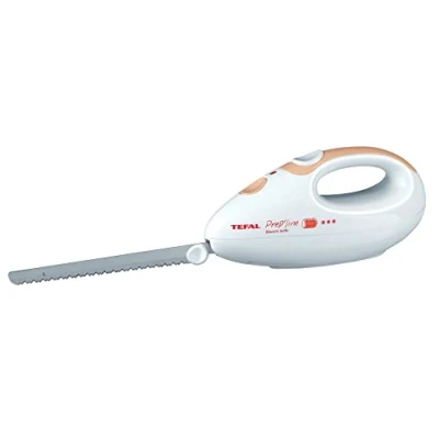 Afbeelding van Tefal 8523.31 elektrisch mes 100 W lemmet van roestvrij staal geschikt voor diepvriesproducten wit/grijs