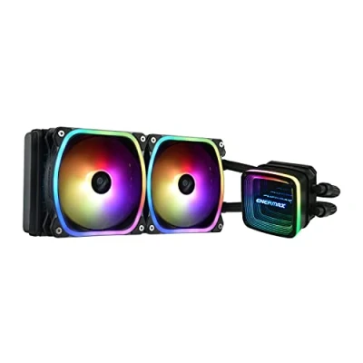 Image de Enermax Aquafusion ADV series ELC AQFA240 SQA Système de refroidissement liquide processeur refroidisseur 240 mm pour CPU (pour : LGA1366 AM3+ LGA2011 FM1 FM2+ 3 AM4 LGA2066 LGA1200 LGA1700 AM5 LGA115x Socket) pla