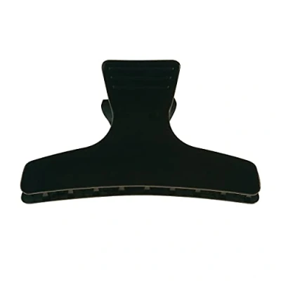 Afbeelding van Sibel Verdeelklem Plastic Zwart 12st Haibu by Kapperskorting.com