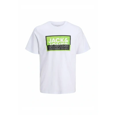 Afbeelding van Jack &amp; Jones LOGO Rundhalsausschnitt Tshirt print, Heren, Maat: Large, White