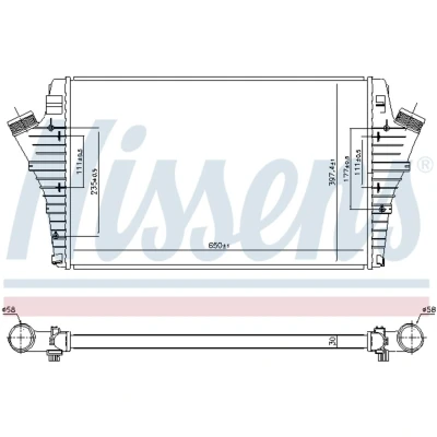 Afbeelding van Nissens Interkoeler 96647