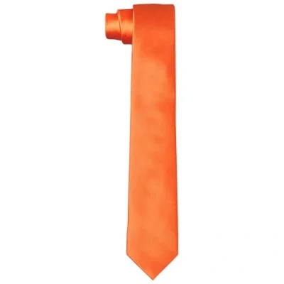 Afbeelding van DonDon Handgemaakte stropdassen voor heren, zijdelook, 6 cm, Oranje