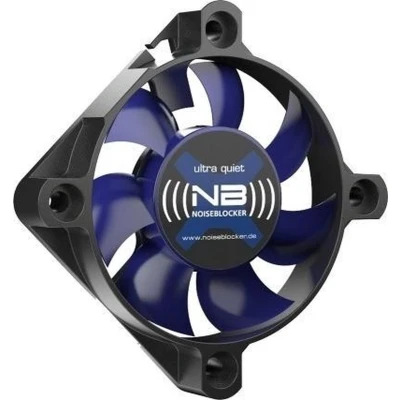Afbeelding van NoiseBlocker BlackSilent XS1 PC ventilator Zwart, Blauw (doorschijnend) (b x h d) 50 10 mm