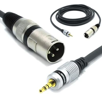 Afbeelding van VITALCO XLR kabel mannelijk naar mini jack 3,5 stereo 1,5 m 3 polige microfoon TRS 1/8 inch
