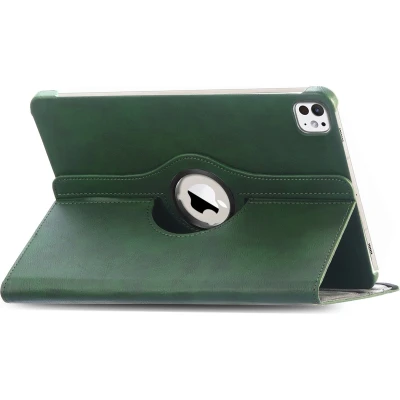 Afbeelding van iMoshion Tablet Hoes Geschikt voor iPad Pro 11 (2024) M4 360 Draaibare Bookcase Groen
