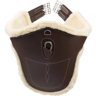 Afbeelding van Kentucky Horsewear Singel Buiklapsingel wol / bont bruin 135 cm