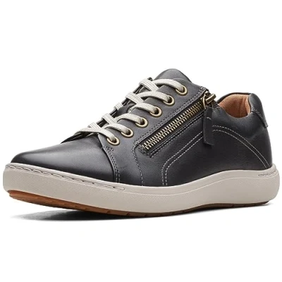 Afbeelding van Clarks Nalle Lace, damessneakers, Zwart leder