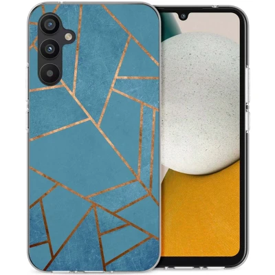 Afbeelding van iMoshion hoesje Siliconen Geschikt voor Samsung Galaxy A34 (5G) Design Blauw / Blue Graphic