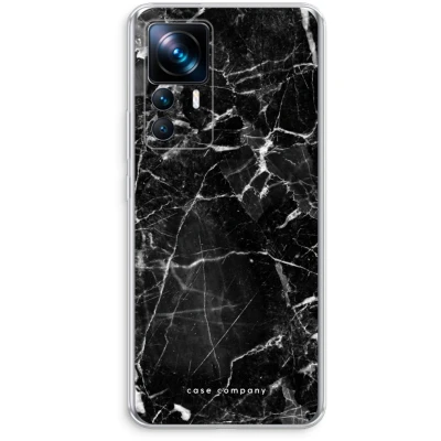Afbeelding van Case Company® hoesje geschikt voor Xiaomi 12T Pro Zwart Marmer Soft Cover Telefoonhoesje Bescherming aan alle Kanten en Schermrand