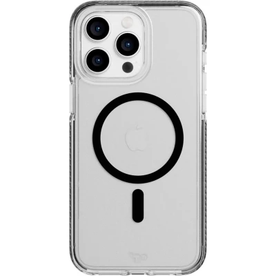 Afbeelding van Tech21 Evo Crystal Case MagSafe Geschikt voor iPhone 15 Pro Max Zwart Titanium
