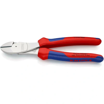 Image de KNIPEX 74 05 200 coupe câbles électriques avec poignées multi composants chromées mm