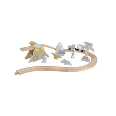 Afbeelding van Tryco Houten Treinbaanset Uitbreidingsset Dino&#039;s TR 353078