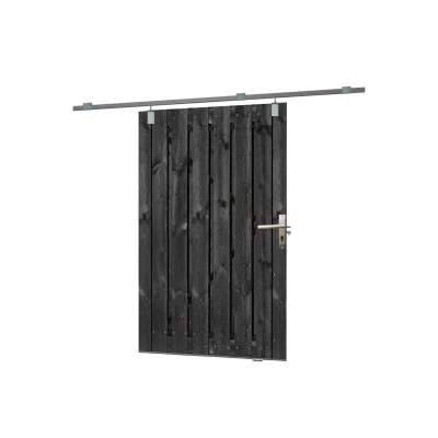 Afbeelding van Schuifdeur 130x195 cm Zwart Gespoten