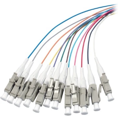 Afbeelding van OM3 glasvezel pigtail gekleurde set LC 12 stuks