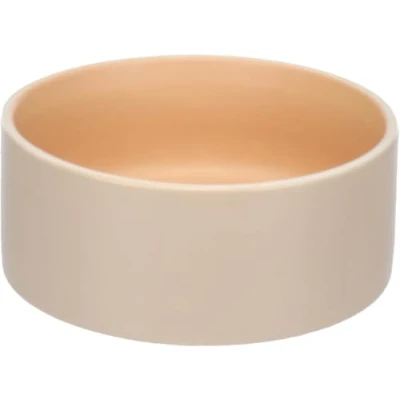 Afbeelding van Flamingo ANCA voer en waterbak, rond, beige/oranje, 16 x 6 cm, 800 ml