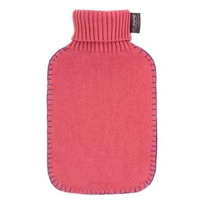 Afbeelding van Fashy warm water kruik Met roze rib hoes
