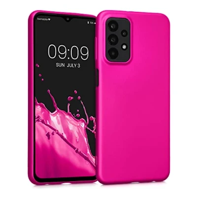 Afbeelding van kwmobile telefoonhoesje geschikt voor Samsung Galaxy A23 4G / 5G Hoesje smartphone Back cover in metallic roze