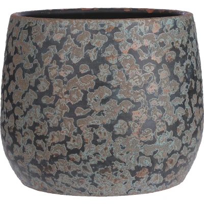 Afbeelding van Mica Decorations clemente ronde bloempot koper maat in cm: 25,5 x 32