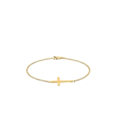 Afbeelding van Elli Cross Basic Armband goldcoloured, Dames, Maat: 18, Gold coloured