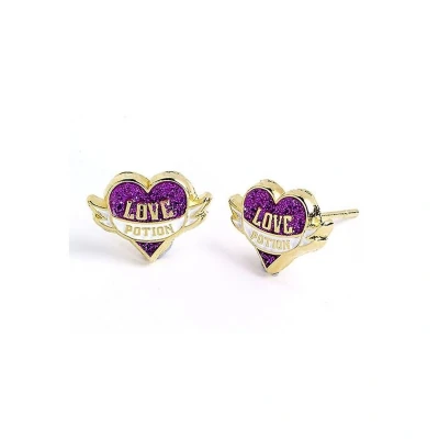 Afbeelding van Harry Potter Liefdespotion Stud Oorbellen Paars en Goud