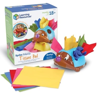 Afbeelding van Learning Resources Spike egelmotor, de vriend zakdoekdoos, 11 stuks, vanaf 18 maanden, educatief, baby, fijne motoriek, Montessori speelgoed, LER9137, meerkleurig, eenheidsmaat