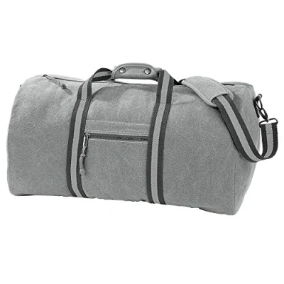 Afbeelding van Quadra Vintage canvas weekendtas QD613 Light Grey