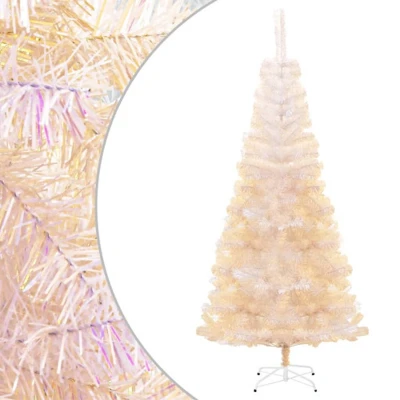 Afbeelding van Kunstkerstboom met iriserende uiteinden 240 cm PVC wit