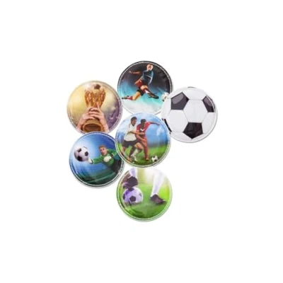 Afbeelding van ergobag Klettie Klittenband Badge Set met verschillende motieven II 17,5 cm, Kleurrijke voetbal