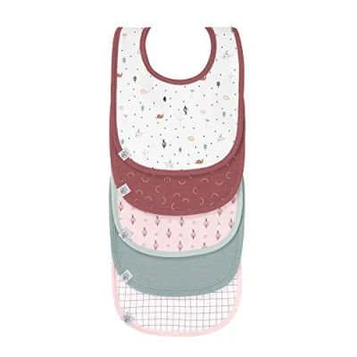 Image de Lässig Bébé bibs ensemble (5 pcs) fermeture autoagrippante coton imperméable/Value Pack Bib Garden Explorer Schnecke