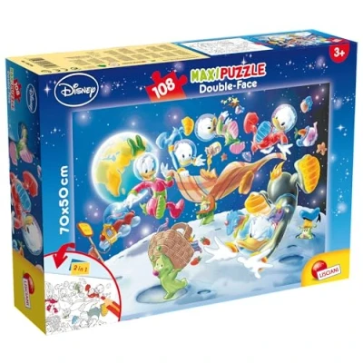 Afbeelding van Puzzel Dwustronne Maxi 108 Kaczor Donald Kosmos