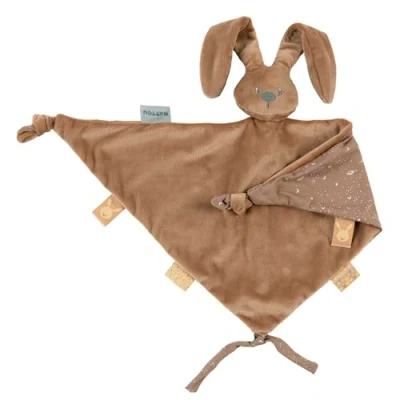 Afbeelding van Nattou LAPIDOU Maxi Knuffeldoekje Doudou Konijn 65 cm Mokka