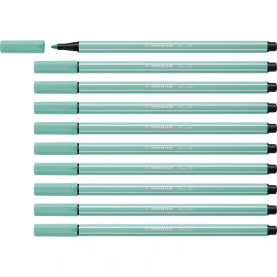 Afbeelding van STABILO Pen 68 Premium Viltstift Eucalyptus groen Doos 10 stuks