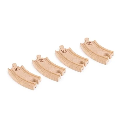 Afbeelding van Hape 4st korte gebogen rails