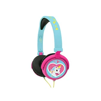 Afbeelding van Lexibook Unicorn Stereo Hoofdtelefoon, kinderveilig, opvouwbaar en verstelbaar, Roze/Blauw HP017UNI
