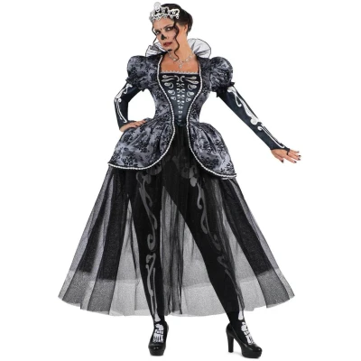 Afbeelding van VIVING COSTUMES / JUINSA Luxe skeletkoninginkostuum voor dames Medium