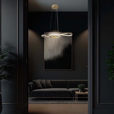 Afbeelding van V TAC VT 7817 PG Design hanglampen Paint Gold IP20 18W 2260 Lumen 3000K