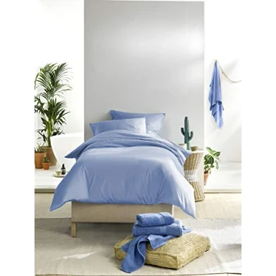Image de de Witte Lietaer Olivia housse couette 1 personne (140x200 cm + taie d&#039;oreiller) Bleu