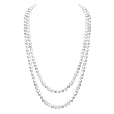 Afbeelding van Mecool Elegante vrouwen dame witte Kunstmatige parels lange trui ketting, parels, Parel