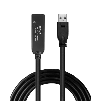 Afbeelding van LINDY USB kabel 3.2 Gen1 (USB 3.0 / 3.1 Gen1) A stekker, C bus 20.00 m Zwart 43375