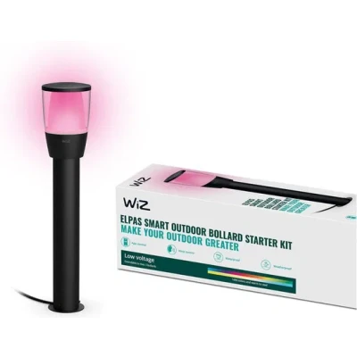 Afbeelding van WiZ ELPAS Tuinpaal voor buiten Zwart Starterset Slimme LED verlichting Gekleurd en Wit licht 12V